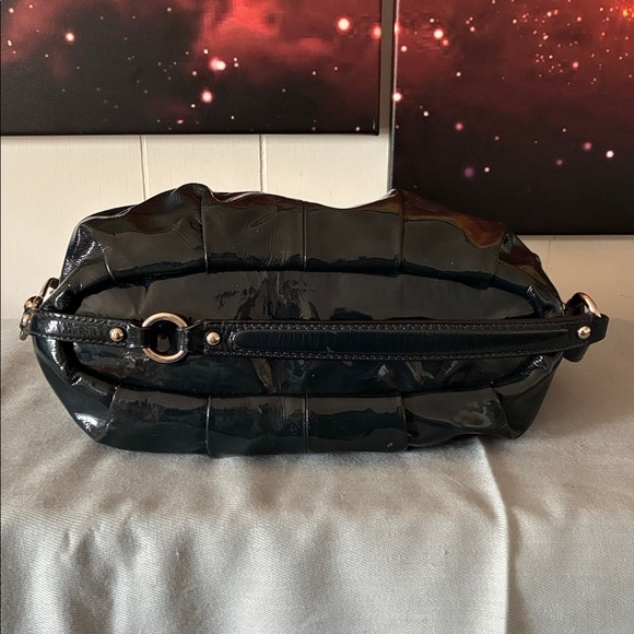 Coach Navy Madison Sophia Patent Leather Satchel - Picture 11 of 12